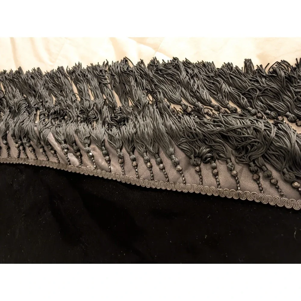 VALERIE STEVENS BLACK FRINGED TUBE‎ BEADED 66